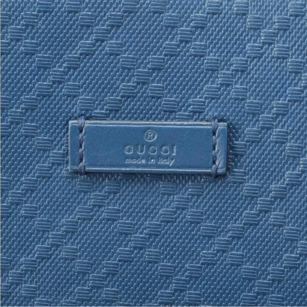 Gucci Blue Leather Tote Bag - Picture 6 of 10